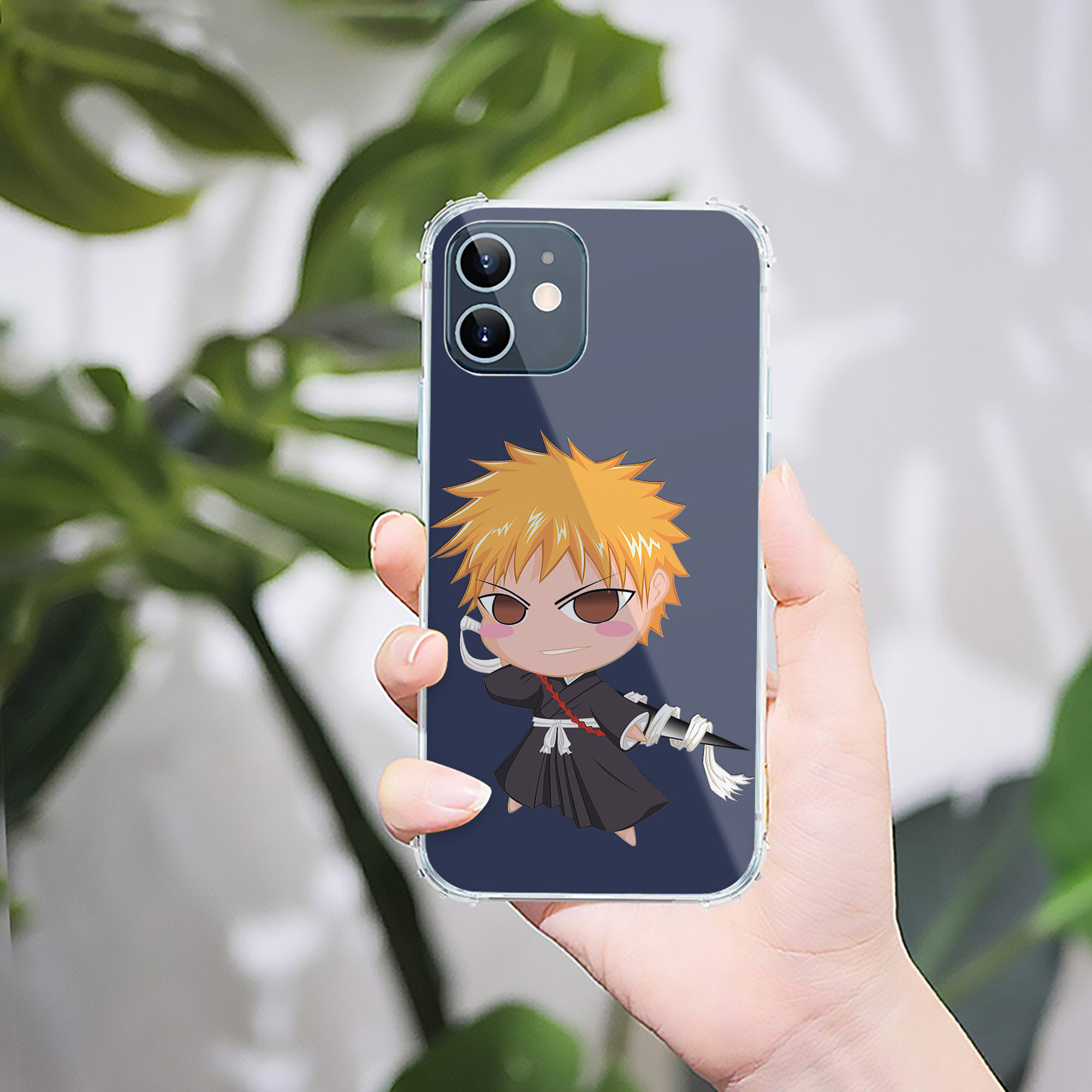 （画像用） ブリーチ 黒崎一護（くろさき いちご）BLEACH Kurosaki Ichigo 【iPhone 12シリーズ対応】透明スマホケース（クリアソフトケース）